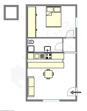 Appartement Paris 12° - Plan interactif