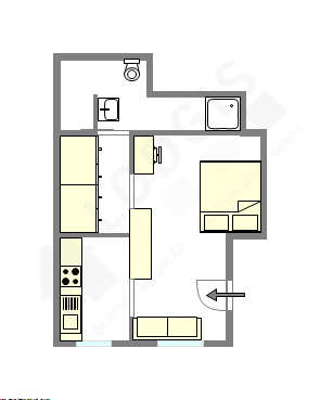 Appartement Paris 9° - Plan interactif