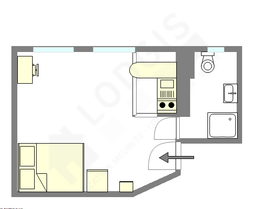 Appartement Paris 6° - Plan interactif