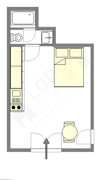 Appartement Paris 18° - Plan interactif