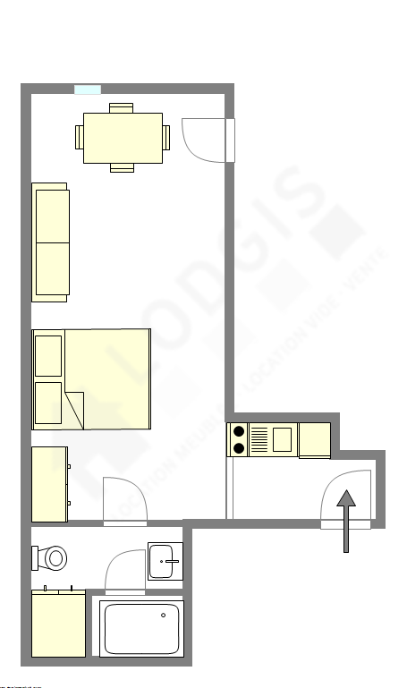 Appartement Paris 18° - Plan interactif