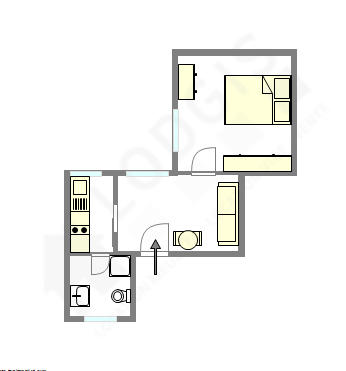 Appartement Paris 14° - Plan interactif