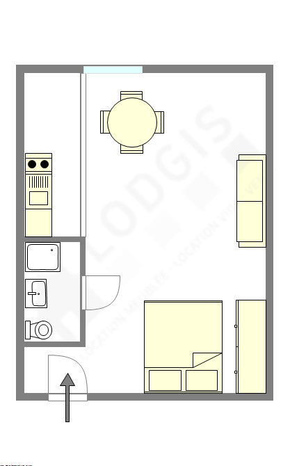 Appartement Paris 18° - Plan interactif