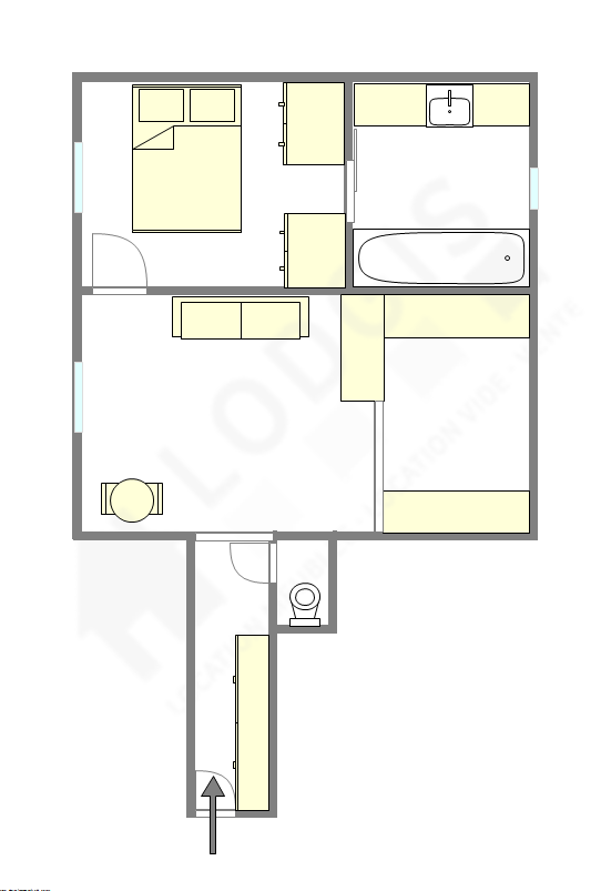 Appartement Paris 7° - Plan interactif