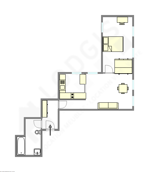 Appartement Paris 19° - Plan interactif