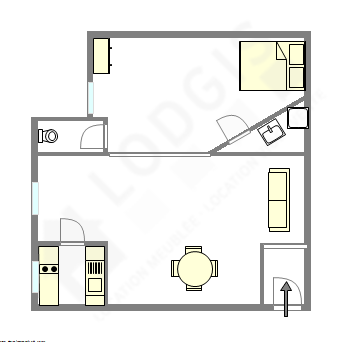 Appartement Paris 11° - Plan interactif