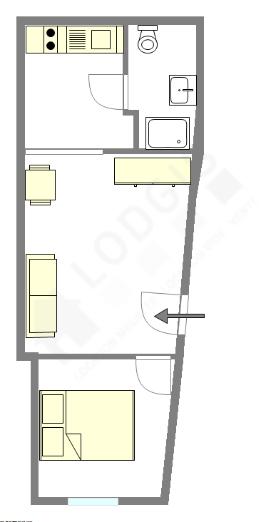 Appartement Paris 9° - Plan interactif