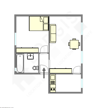Appartement Paris 17° - Plan interactif