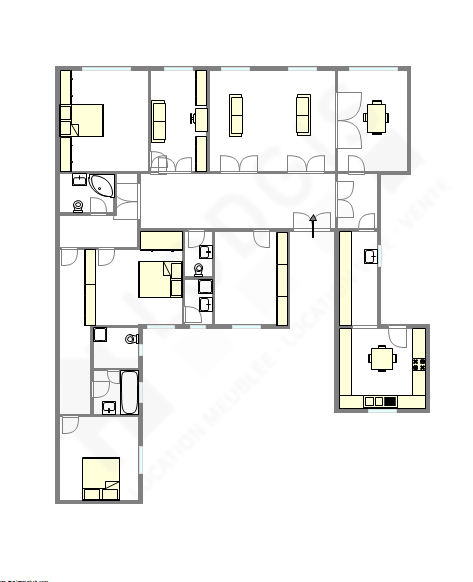 公寓 巴黎7区 - 平面图