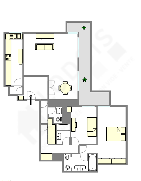 Appartement Haut de seine Nord - Plan interactif