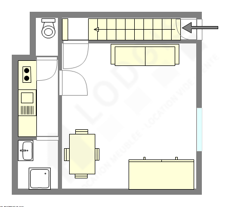 Appartement Paris 17° - Plan interactif