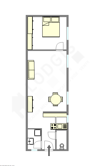 公寓 巴黎16区 - 平面图