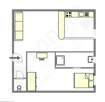 Appartement Paris 11° - Plan interactif