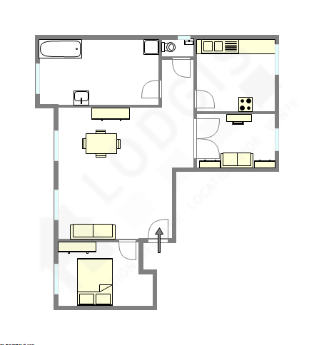 Appartement Paris 7° - Plan interactif
