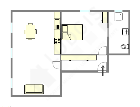 Appartement Paris 6° - Plan interactif