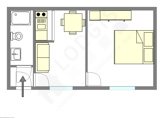 Appartement Paris 15° - Plan interactif