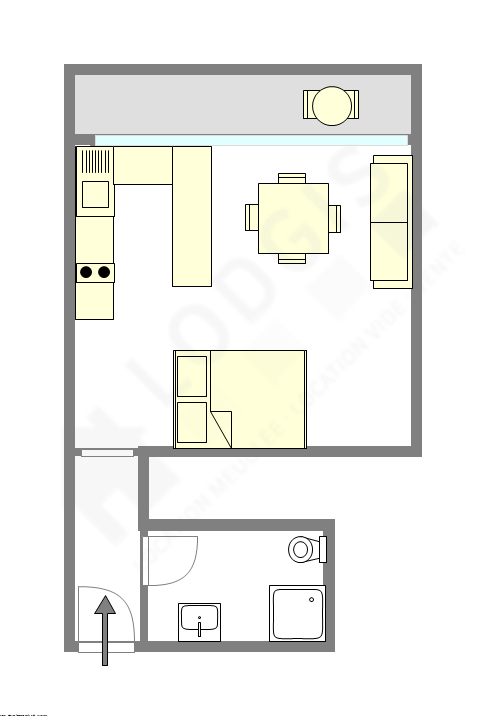 Appartement Paris 15° - Plan interactif