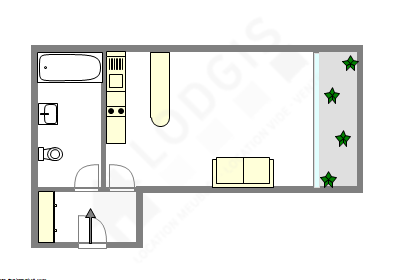 Appartement Paris 12° - Plan interactif