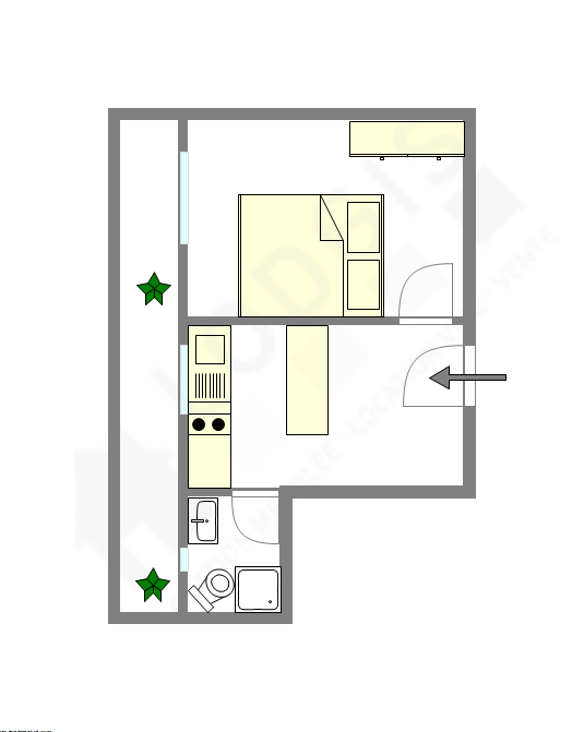 Appartement Paris 15° - Plan interactif