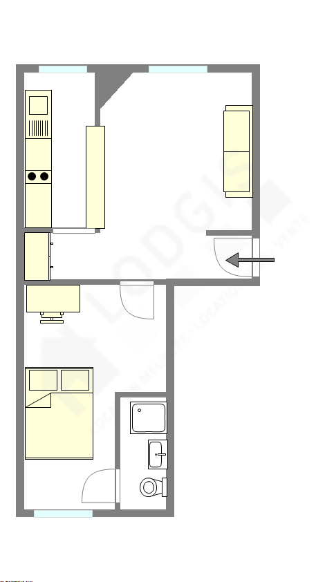 Appartement Paris 17° - Plan interactif