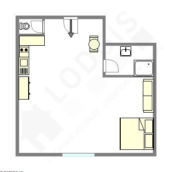 Appartement Paris 3° - Plan interactif