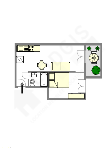 Appartement Paris 11° - Plan interactif