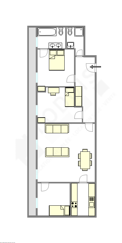 Appartement Paris 12° - Plan interactif