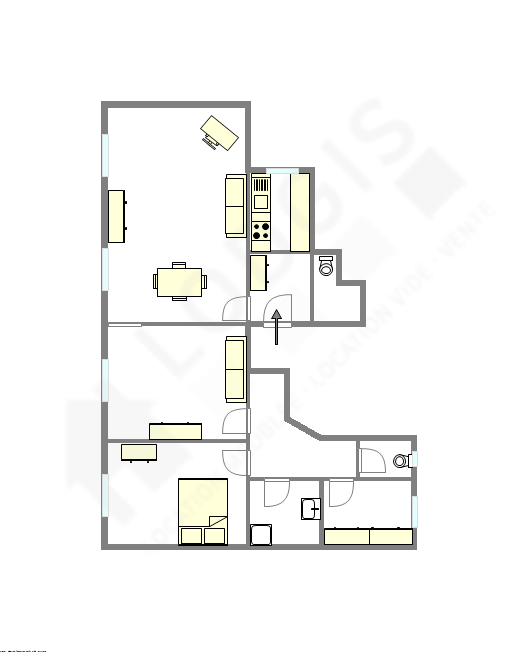 Appartement Paris 12° - Plan interactif