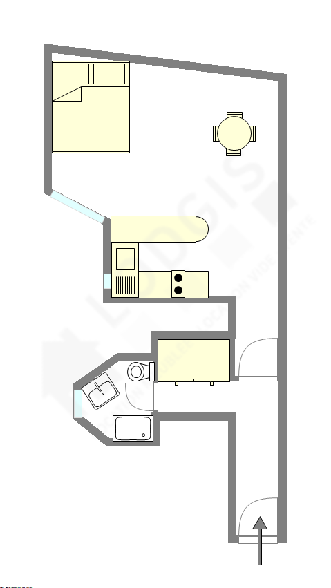 Appartement Paris 18° - Plan interactif