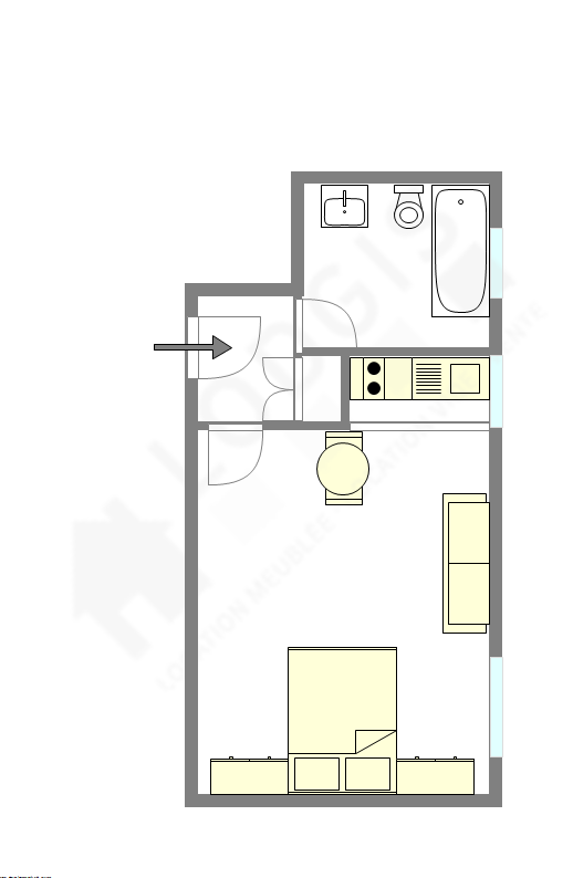 Appartement Paris 18° - Plan interactif