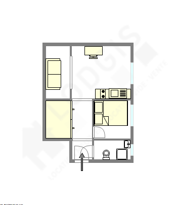 Appartement Paris 11° - Plan interactif