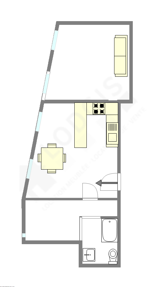 Appartement Paris 11° - Plan interactif