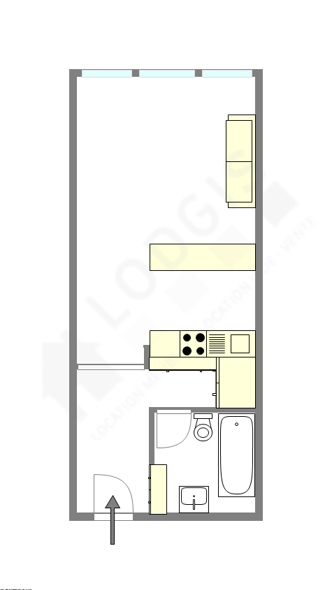 Appartement Paris 15° - Plan interactif
