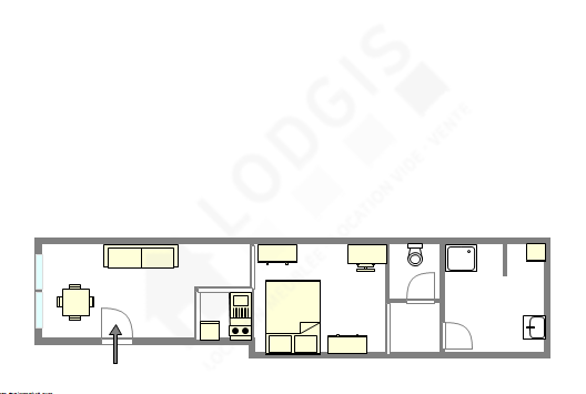 Appartement Paris 18° - Plan interactif