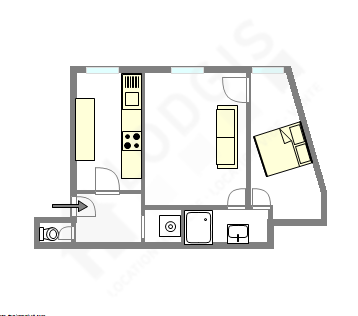 Appartement Paris 16° - Plan interactif