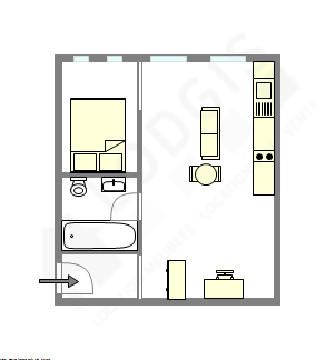 Appartement Paris 2° - Plan interactif