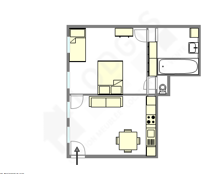 Apartamento Paris 1° - Plano interativo