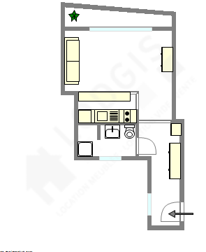 Appartement Paris 15° - Plan interactif