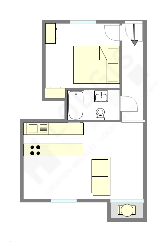 Appartement Paris 5° - Plan interactif