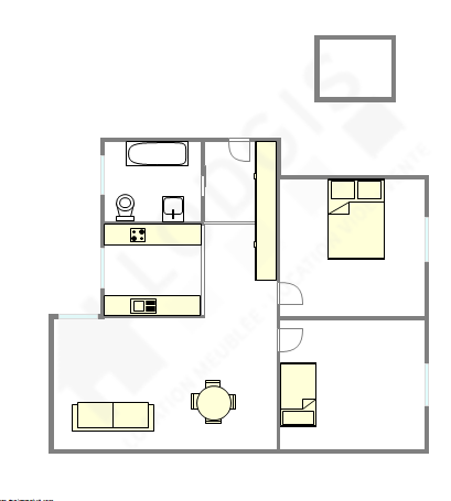 Appartement Paris 18° - Plan interactif