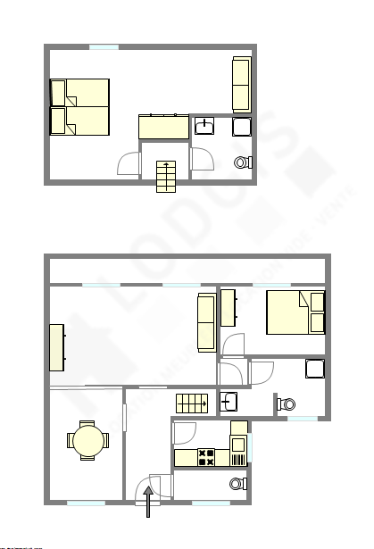 Duplex Paris 8° - Plan interactif