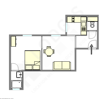 Appartement Paris 16° - Plan interactif