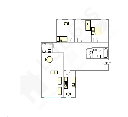 Appartement Haut de seine Nord - Plan interactif