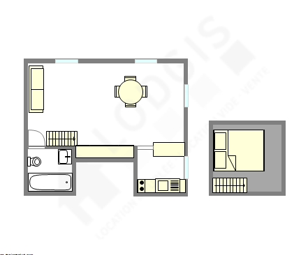 Apartamento Paris 14° - Plano interativo