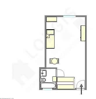 Appartement Paris 17° - Plan interactif
