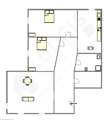 Appartement Paris 10° - Plan interactif