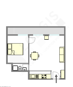 Appartement Paris 5° - Plan interactif