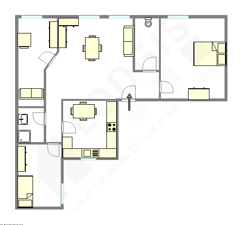 Appartement Paris 15° - Plan interactif
