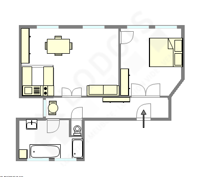 Appartement Paris 17° - Plan interactif
