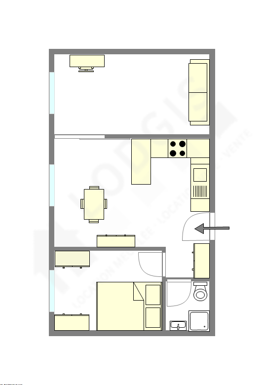 Appartement Paris 11° - Plan interactif